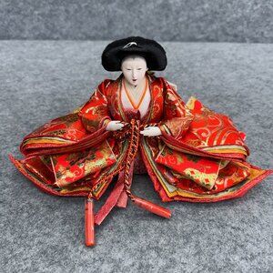 Vintage Traditional Japanese Hina Doll Sannin Kanjo Court Lady Artisan Cultural